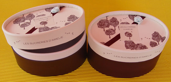 Customized Oval Cardboard / Paper Perfume Gift Wrapping Boxes Packaging with Lid