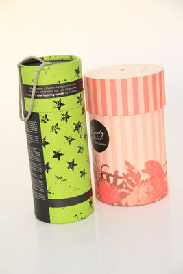 Cylindrical Gift Cardboard Boxes , Recyclable Tea Cardboard Tube Packaging