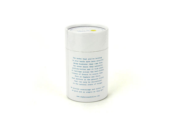 White Cylinder Paper Tube Packaging Eco-friendly For Cosmetics / Gift