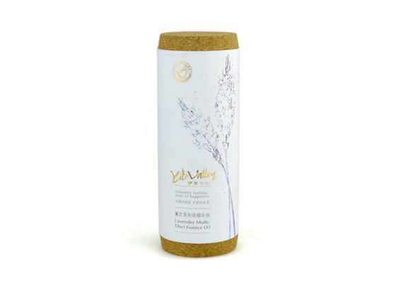 Customized Cosmetic Paper Tube Packaging Matte Lamination With Cork Lid