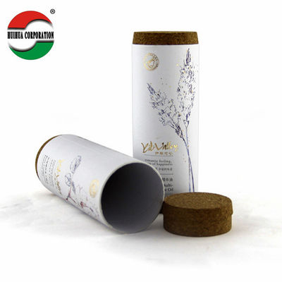 Customized Cosmetic Paper Tube Packaging Matte Lamination With Cork Lid