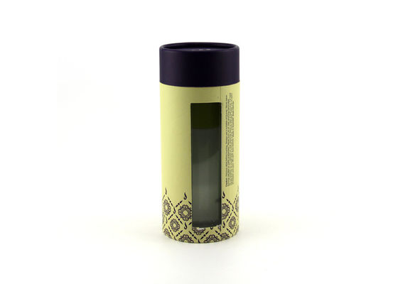 UV Varnishing Cosmetic Paper Tube Packaging Custom Transparent Window