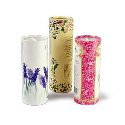 Gold stamping Paper Tube Packaging For Powder / Spice With Sieve Cover