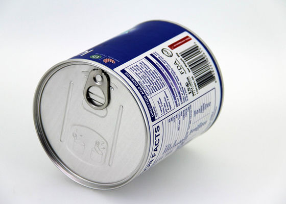 Eco friendly CMYK printing Paper Tube packaging For Coffee / Milk Powder , Tin flat end