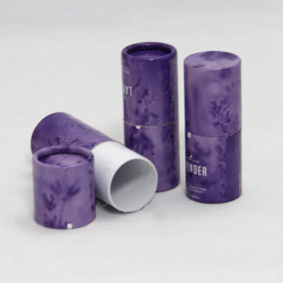 Pantone Purple Paper Tube Cans packaging gloss lamination for lip stick packaging