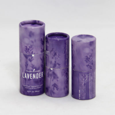 Pantone Purple Paper Tube Cans packaging gloss lamination for lip stick packaging