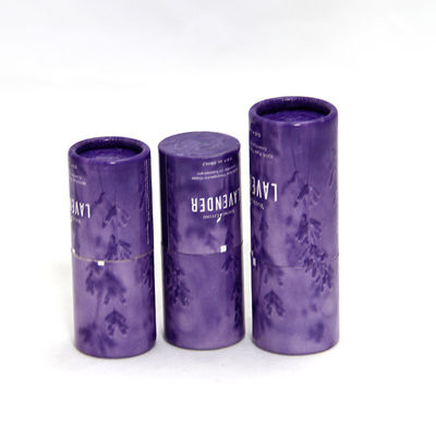 Pantone Purple Paper Tube Cans packaging gloss lamination for lip stick packaging