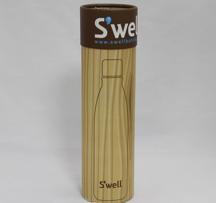 Pantone Brown Round Whole Paper Tube Packaging For Wine Packaging