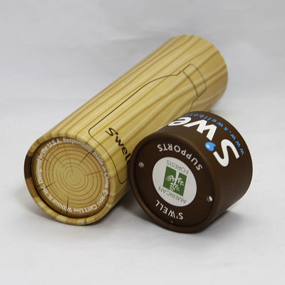Pantone Brown Round Whole Paper Tube Packaging For Wine Packaging