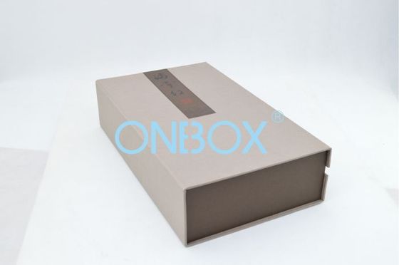 Grey Cardboard gift packaging boxes / chocolate case with magnetic closure