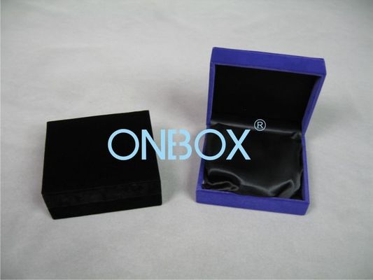 Purple plastic Luxury Packaging Boxes with suede fabric and foam insert