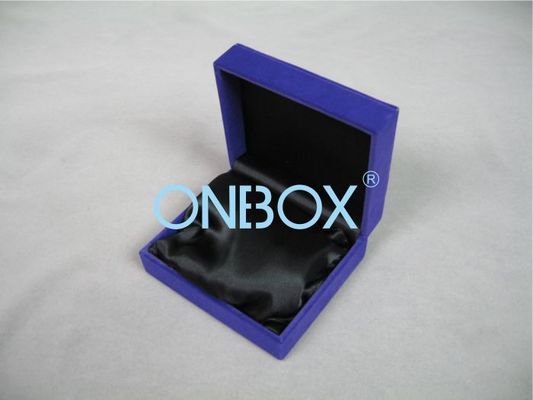 Purple plastic Luxury Packaging Boxes with suede fabric and foam insert