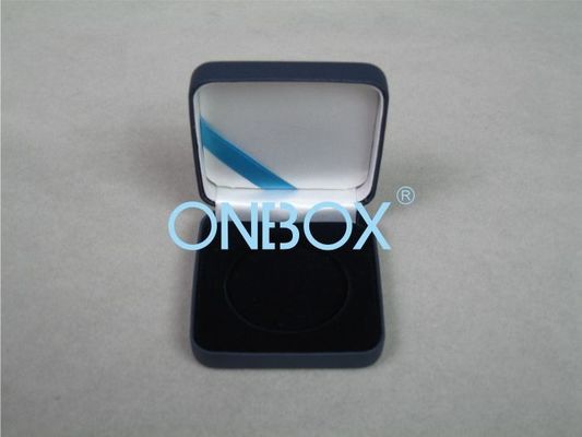 PU Leather Single Coin Luxury Packaging Boxes For Gold / Silver Coins Storage
