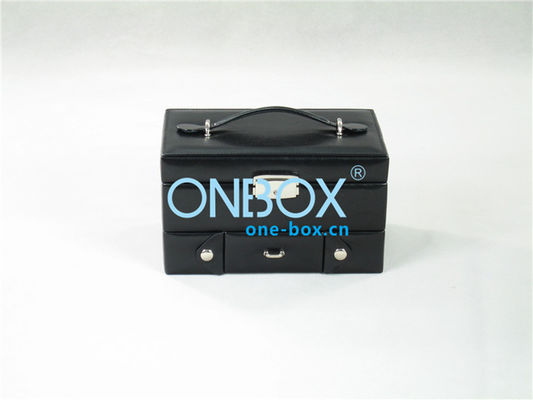 Elegant handicraft Luxury Packaging Boxes , Leather jewelry and cosmetic case for women