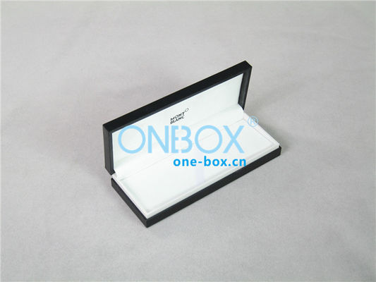 Eco Plastic pen packaging box ,, black art paper Luxury Packaging Boxes with faux suede insert