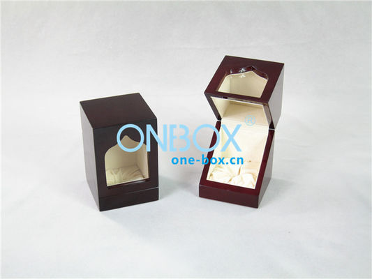 Eco Recycled Luxury Packaging Boxes / wooden perfume display box with gloss painting