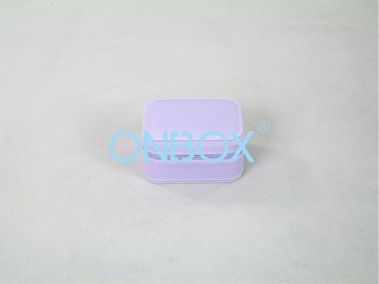 Cardboard small zipper box , jewelry travel box for Lady ring or earring collection