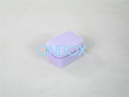 Cardboard small zipper box , jewelry travel box for Lady ring or earring collection