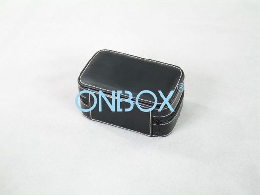 PU leatherette jewelry collection zipper case for necklace or cosmetic