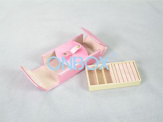 Pink Lovely Cardboard women jewelry packaging boxes with tray