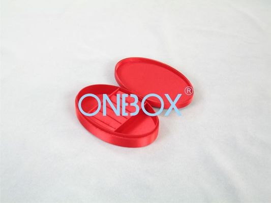 Oval Satin small cardboard gift boxes necklace jewelry storage