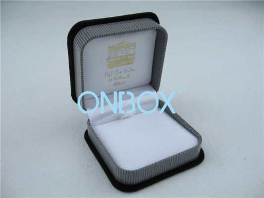 Black / Grey Jewelry Packaging Boxes Soft Top Design Female Pendant