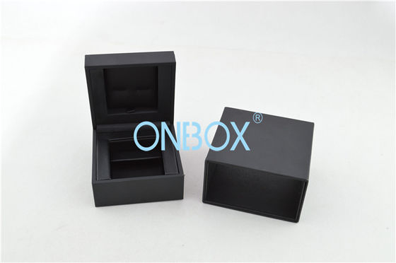 Unique Black Touch Paper Jewellery Gift Boxes Removable Insert Pads For Earrings And Eardrops