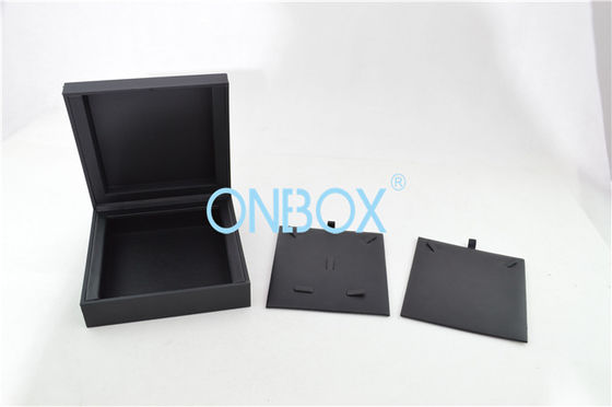 Personalized Luxury Jewelry Packaging Boxes Two Insert Pads For Jewelry Set
