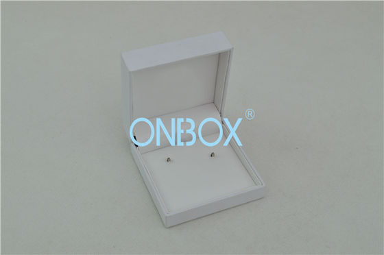Fashion White Plastic Jewelry Packaging Boxes White Imitation Leather Top Design