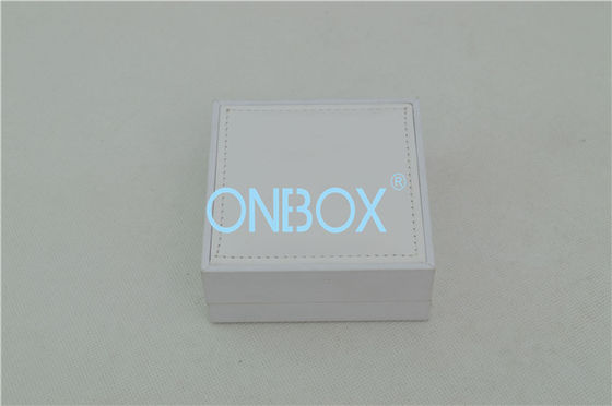 Fashion White Plastic Jewelry Packaging Boxes White Imitation Leather Top Design