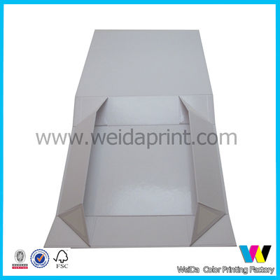 Double Sided Glossy Paper Packaging Boxes Collapsible on Four Edges , Flat Packaging