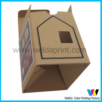 Colorful Printed Auto-locked Bottom Paper Packaging Boxes with Cut Window on Side