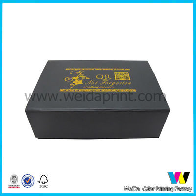 Hard Cardboard Paper Packaging Box with Black Sponge Tray Inside