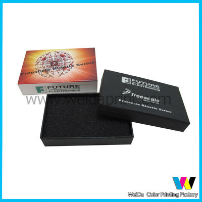 Small Electronic Cardboard Paper Packaging Box with Black Sponge Tray Inside