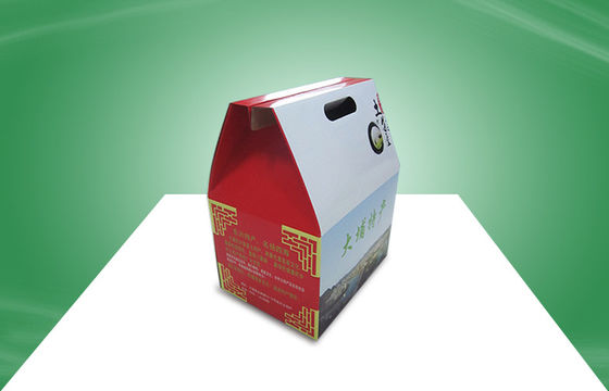 Custom Corrugated Paper Box Packaging Carton Box with Lift Handle for Food / Gift