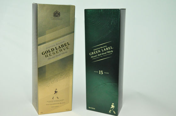 Gold Glossy Lamination Luxury Gift Boxes For Wine Packaging, Packaging Cardboard Packaging Box