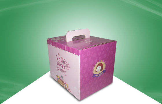 Small Recyclable Corrugated Paper Food Packaging Boxes OEM / ODM with PET Sheet