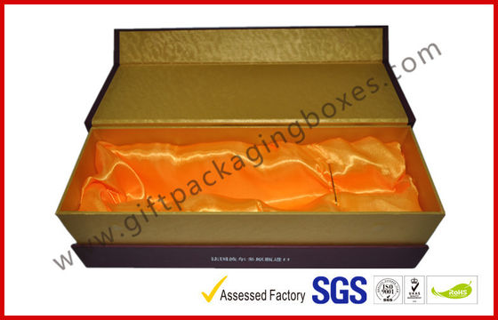 Handmade Silver Printed 1400g Grey Board Wine Packaging Boxes , Magnetic Wine Gift Packaging Boxes