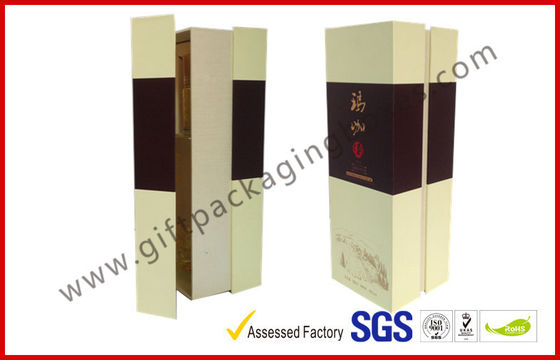 High End Wine Packaging Gift Boxes , Magnetic Wine Packaging