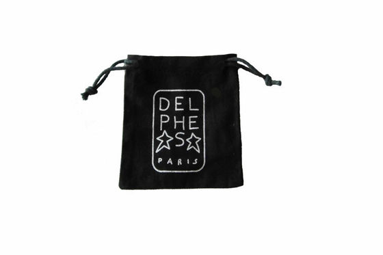 Pure Cotton Drawstring Pouch Custom Printing , Recyclable Bags
