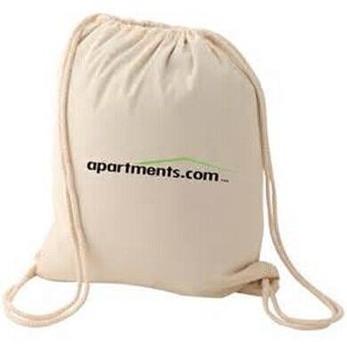 Pure White Small Gift Shopping Bags , Drawstring Cotton Packing Bags