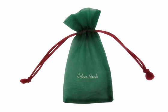 Promotional Organza Drawstring Pouch Full Pattern Bronzing Bags