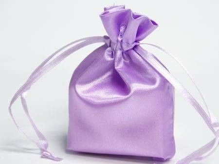 Pink Ecologic Satin Drawstring Pouch Bag Proof Moisture 10*12cm