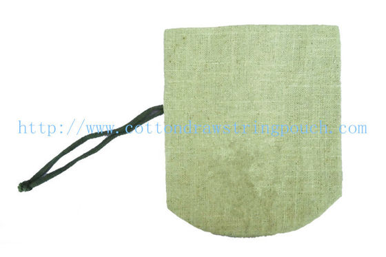 Eco Friendly Burlap Jute Drawstring Pouch Bags With Cotton Cord