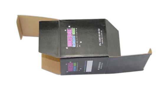 Black Paper Gift Box / Corrugated Print Packaging Boxes For Electronics