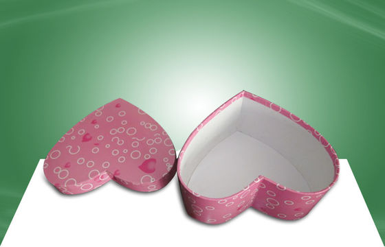 Heart - shape Strong Recyclable Gift Box Paper Packaging Boxes Made By Hard Grey Board