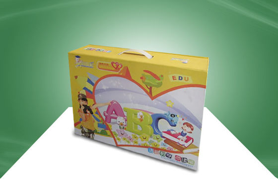 Rigid Stationery Gift Box Paper Packaging Boxes With Plastic Hondle Made By Grey Board