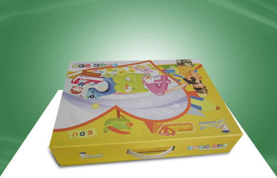 Rigid Stationery Gift Box Paper Packaging Boxes With Plastic Hondle Made By Grey Board