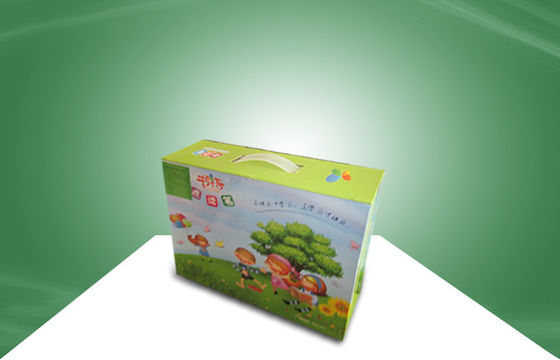 Rigid Stationery Gift Box Paper Packaging Boxes With Plastic Hondle Made By Grey Board