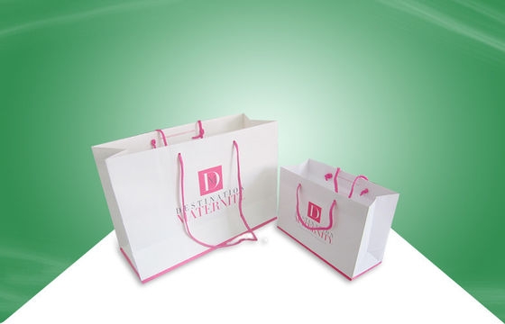 White Paper Shopping Bag Packaging Boxes With Offset Printing